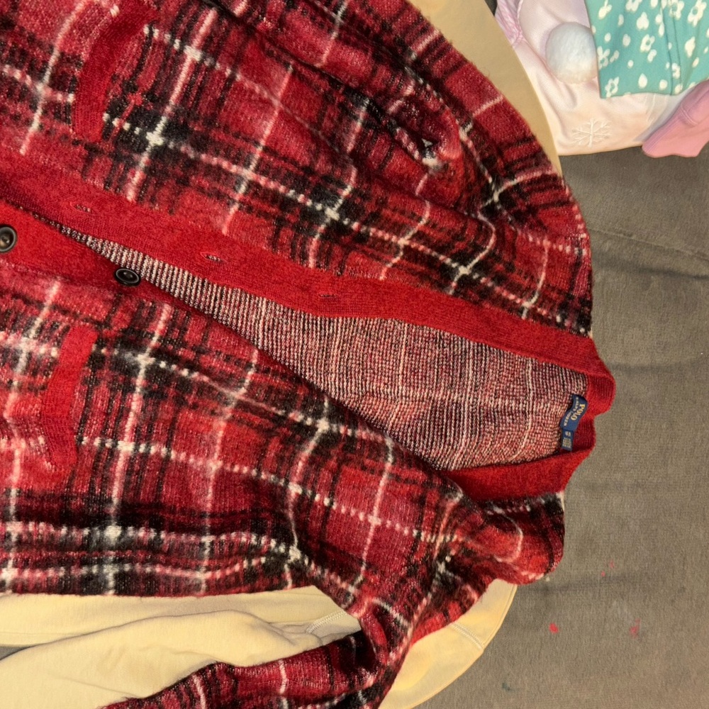 Ralph Lauren Red Plaid Cardigan